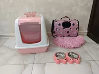 Pişik aksesuarları dəsti – çəhrayı rəngdə Dəst tərkibi: - Qapalı — foto 2