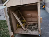 Taxta toyuq daxması və açıq volyer - Material: möhkəm taxta karkas — 3-rasm