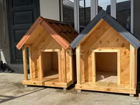 Taxta it evi - Material: keyfiyyətli təbii ağac (taxta panellər) — फ़ोटो 5