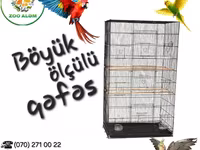 Böyük ölçülü tutuquşu qəfəsi - Ölçülər: 150 sm hündürlük, 78 sm en, 46 — foto 1