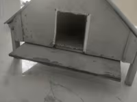 Metaldan dam örtüklü kiçik heyvan evi - Material: korpus – taxta — 照片 3