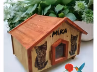 Taxta pişik evi – “MIKA” dizaynı - Material: tamamilə ağacdan — foto 4