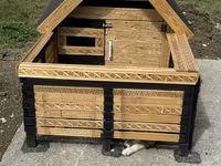 Ağacdan hazırlanmış it evi və hasarlı həyət komplekti - Material — Foto 1