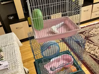 Hamster və ya kiçik gəmiricilər üçün iki ədəd qəfəs komplekti Mavi — 3-сурет