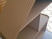 Quş evi – MDF materialdan - İki mərtəbəli konstruksiya, üstü üçbucaq — 2-rasm