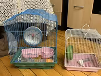Hamster və ya kiçik gəmiricilər üçün iki ədəd qəfəs komplekti Mavi — 1-сурет