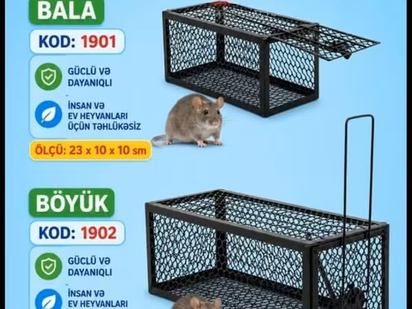 Tələ – siçan/kirpi üçün canlı tutma qəfəsi Model və ölçülər: - Bala