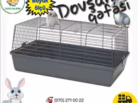 Dovşan qəfəsi – böyük ölçü - Ölçülər: 78 x 40 x 47 sm - Geniş, havadar — фото 1