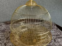 Quş qəfəsləri – 3 ədəd dəst 1) Yaşıl metal qəfəs - Material: toz — 4-rasm