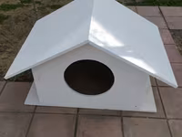 Ağ rəngli taxta it evi - Material: möhkəm taxta lövhələr, xaricə — Foto 3