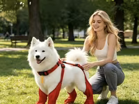 🐶 İtlər üçün yağışdan qoruyucu ayaqqabı — L razmer Yeni, istifadə — foto 2