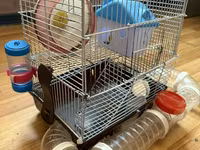 Hamster üçün tam dəst 2 mərtəbə qəfəs - Metall karkaslı, çıxarılan — फ़ोटो 2