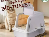 Böyük ölçülü BIO-TUALET – pişiklər üçün qapalı qum qabı - Ölçü: 60.6sm — photo 1