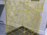 Böyük ölçülü quş qəfəsi - Material: möhkəm metal barlar, açıq sarı — photo 5