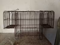 Metall teldən hazırlanmış iki girişli canlı tələ qəfəsi - Material — foto 1