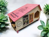 Taxta pişik evi – “Burada yerim rahatdır” yazılı - Material — 照片 5