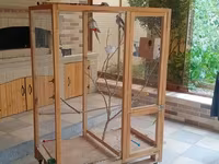 Böyük ölçülü quş volyeri/sərgisi - Material: möhkəm taxta karkas, sıx — foto 1