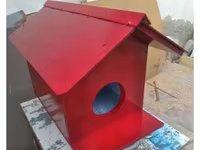 Rəngli taxta heyvan evi/budaq evciyi - Material: taxta konstruksiya — फ़ोटो 2