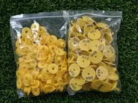 Maldarçılıq üçün plastik qulaq nişanları (nömrəli) - Tətbiq: inək — Foto 1