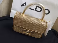 Aldo qadın çantaları – 2 model 1) Aldo satən clutch - Rəng: tünd — फ़ोटो 2