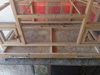 Taxta quş qəfəsi/volyer - Material: möhkəm taxta karkas, xırda gözlü — 1-rasm