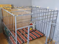 Metaldan geniş ev tipi it qəfəsi / playpen - Material: qalın metal — Foto 2