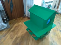 Rəngli taxta heyvan evi/budaq evciyi - Material: taxta konstruksiya — फ़ोटो 4