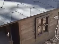 İsti pol ilə it evi - Material: möhkəm taxta konstruksiya, ikiqat — Foto 3