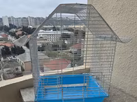 Quş qəfəsi – metal karkaslı, mavi plastik altlıqla - Material: möhkəm — Foto 3