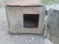 Taxta heyvan evi/qəfəs - Material: taxta korpus, üst hissə nəm — Foto 3