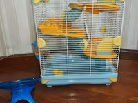 Dəbilqəli hamster üçün çoxmərtəbəli qəfəs dəsti - Rənglər: açıq mavi — 4-rasm