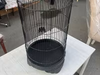 Qara metal quş qəfəsi - Material: möhkəm metal, toz boya örtüklü - — photo 2
