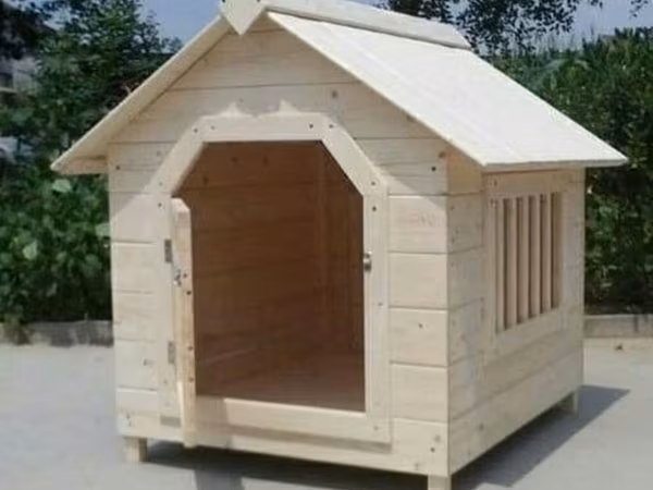 Taxta it evi - Material: Təhlükəsiz, təbii ağac taxtalardan yığılıb