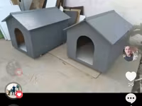 Möhkəm materialdan hazırlanmış it/kötük evi - Konstruksiya: İkiqat — Foto 3