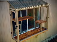 Pəncərə üçün “catio” – pişiklər üçün açıq, təhlükəsiz balkon-kafes - — 1-rasm